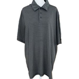 Champion Golf gray/black striped short sleeved polo, size XL.